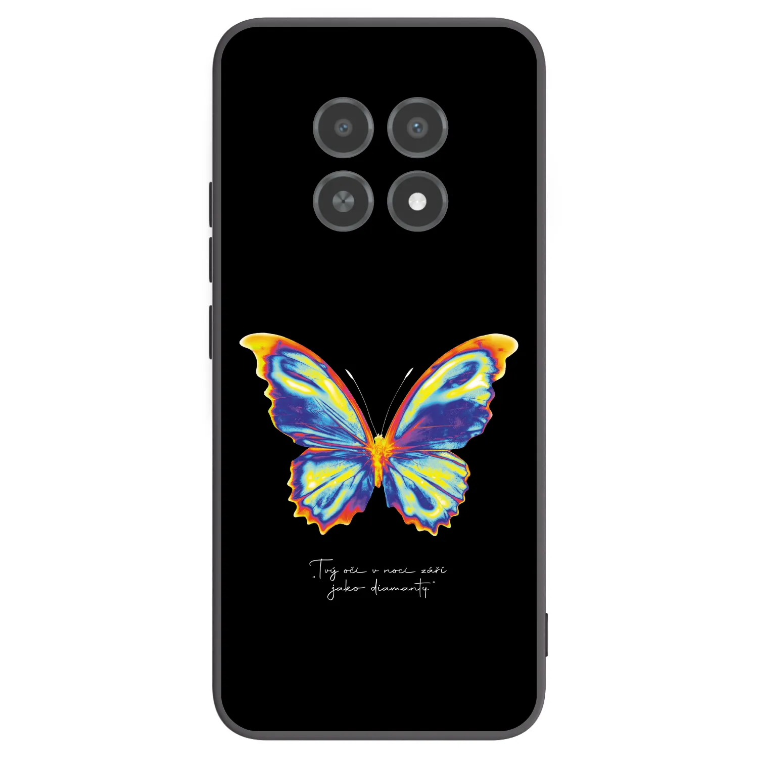 Picasee fekete szilikon tok az alábbi mobiltelefonokra Realme 12X - Diamanty Black