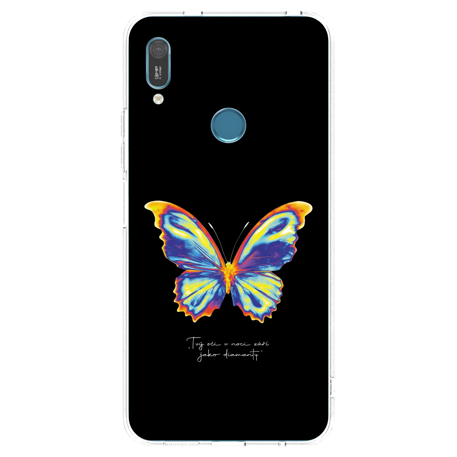 Picasee átlátszó szilikon tok az alábbi mobiltelefonokra Huawei Y6 2019 - Diamanty Black
