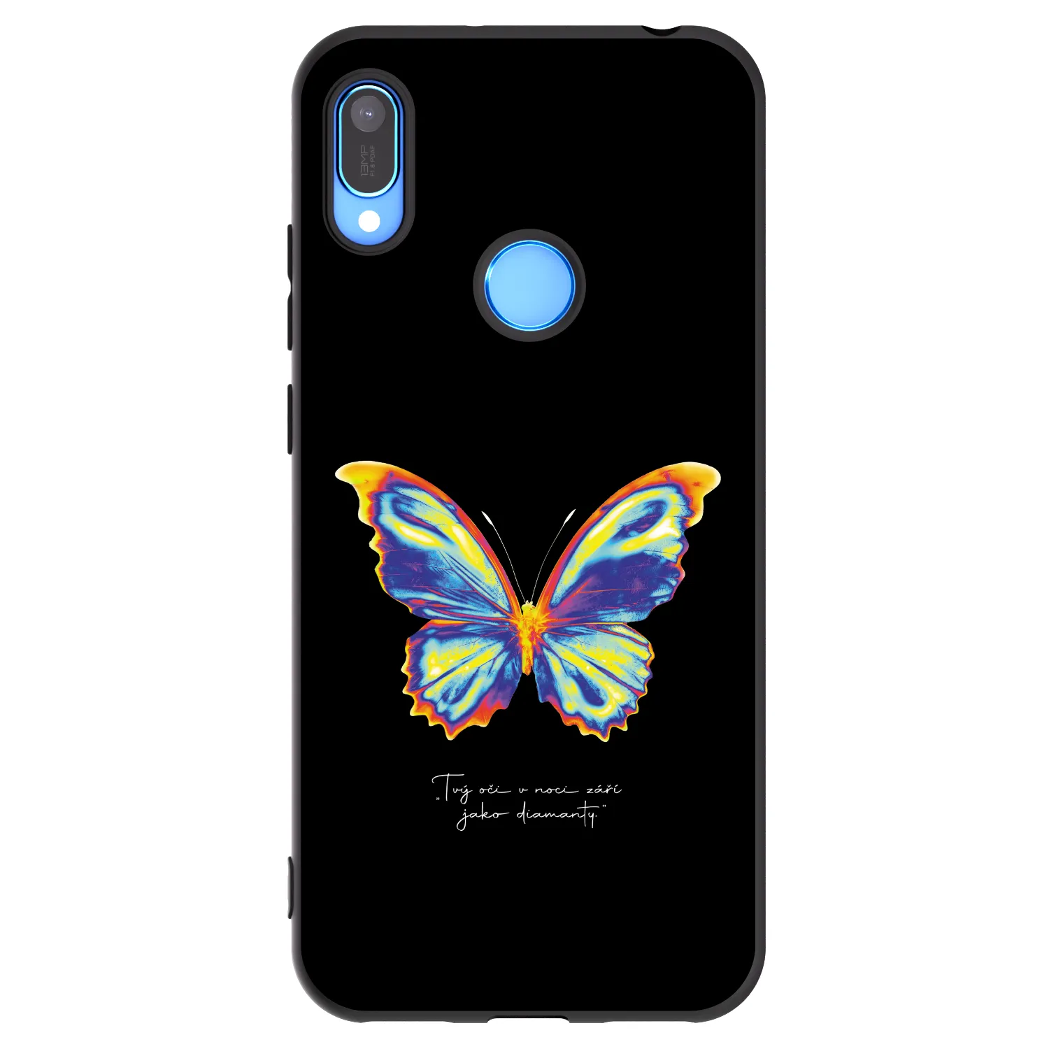 Picasee fekete szilikon tok az alábbi mobiltelefonokra Huawei Y6 2019 - Diamanty Black