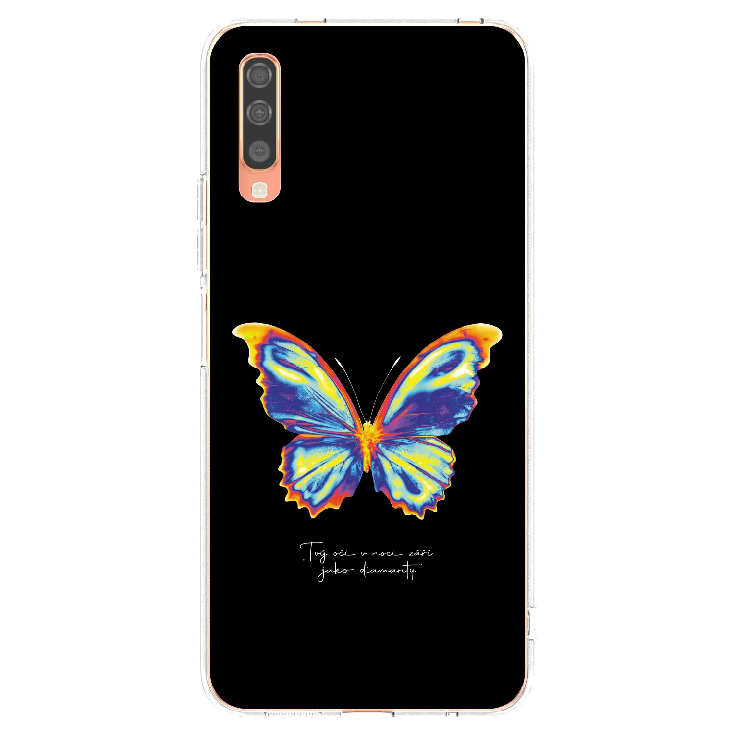 Picasee átlátszó szilikon tok az alábbi mobiltelefonokra Samsung Galaxy A70 A705F - Diamanty Black