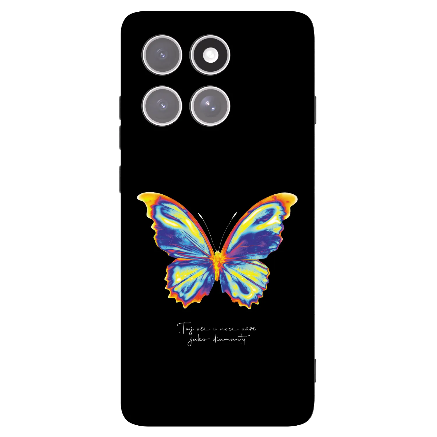 Picasee fekete szilikon tok az alábbi mobiltelefonokra Motorola Edge 60 Pro - Diamanty Black