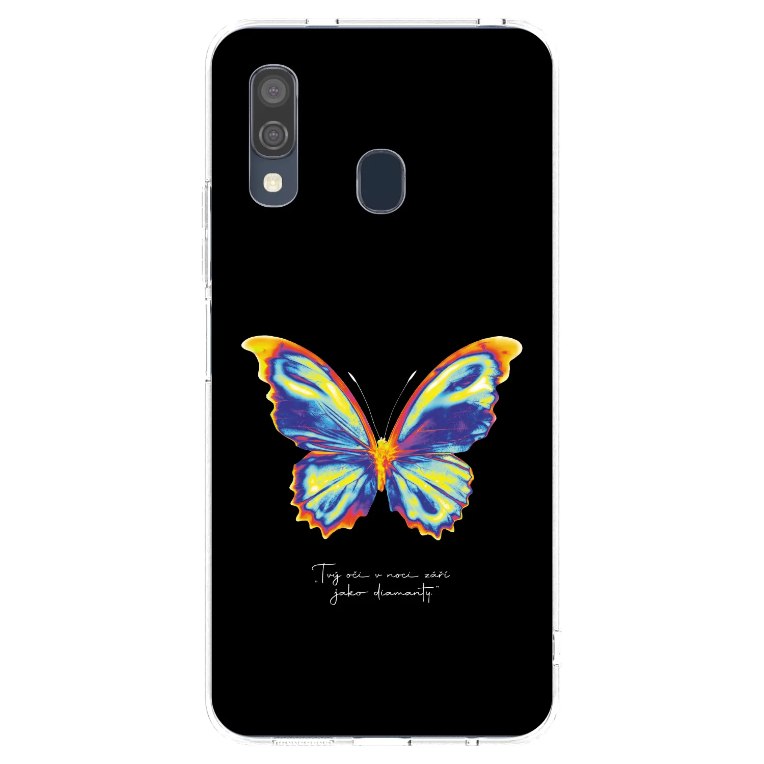 Picasee átlátszó szilikon tok az alábbi mobiltelefonokra Samsung Galaxy A40 A405F - Diamanty Black