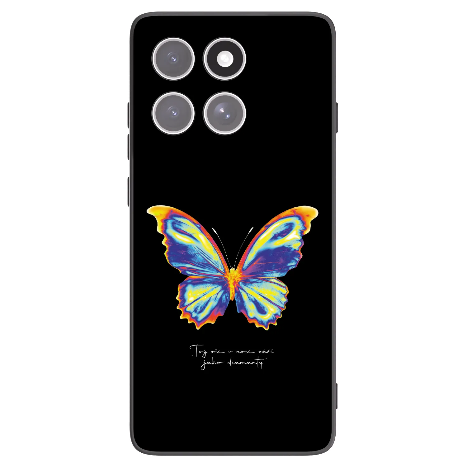 Picasee fekete szilikon tok az alábbi mobiltelefonokra Motorola Edge 60 Fusion - Diamanty Black