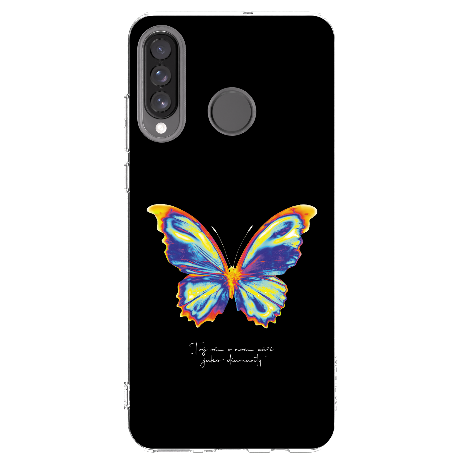 Picasee átlátszó szilikon tok az alábbi mobiltelefonokra Huawei P30 Lite - Diamanty Black