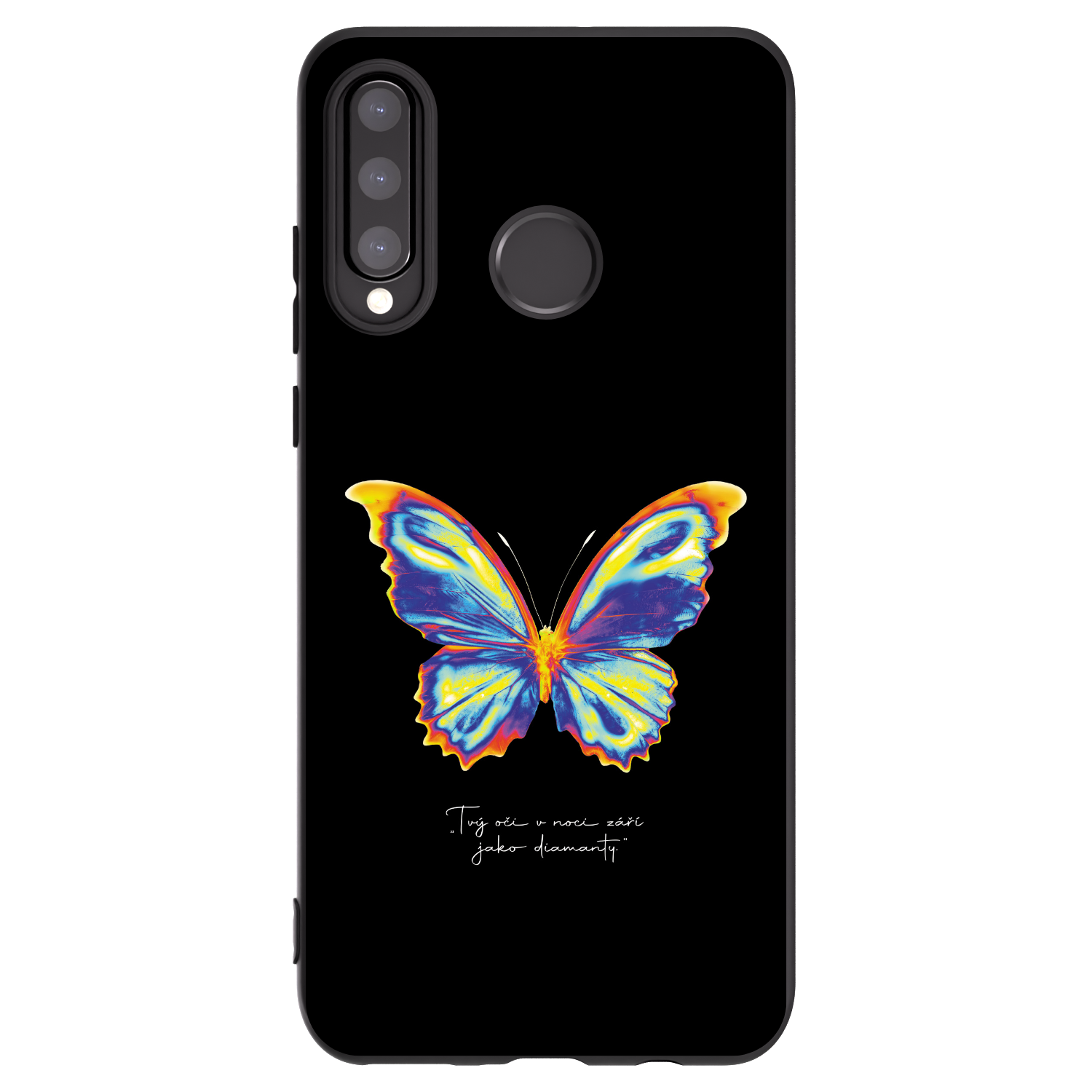 Picasee fekete szilikon tok az alábbi mobiltelefonokra Huawei P30 Lite - Diamanty Black