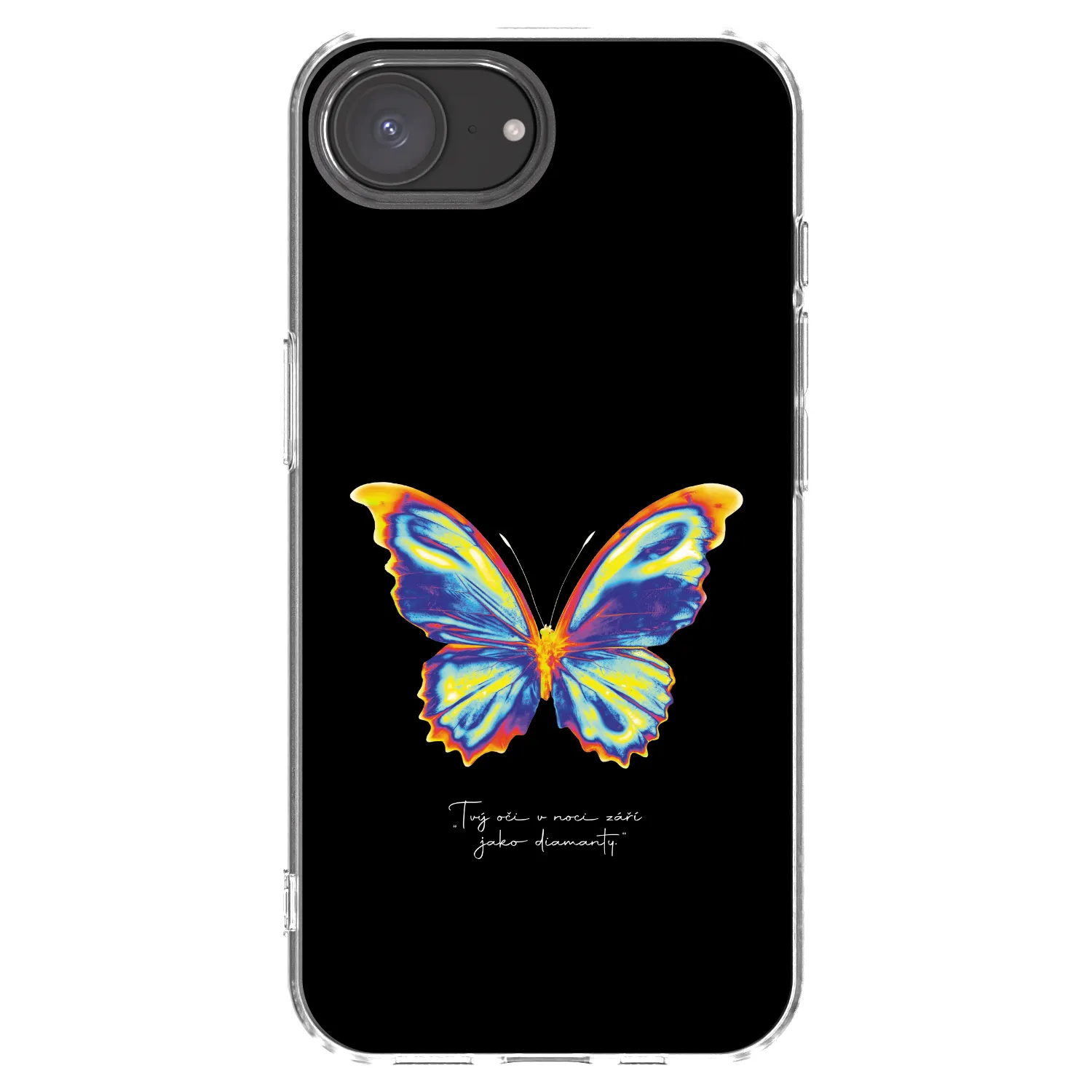 Picasee átlátszó szilikon tok az alábbi mobiltelefonokra Apple iPhone 17e - Diamanty Black