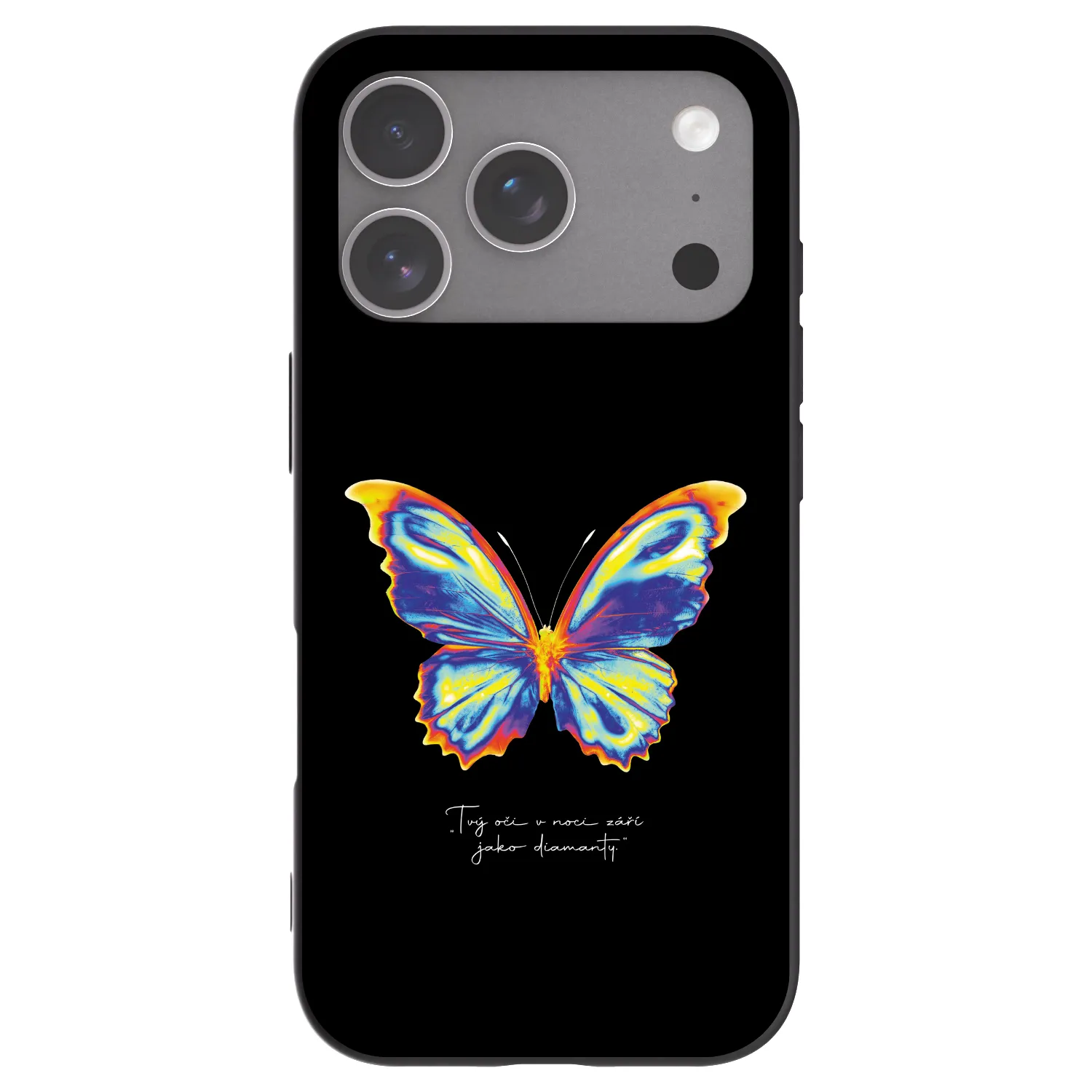 Picasee fekete szilikon tok az alábbi mobiltelefonokra Apple iPhone 18 Pro - Diamanty Black