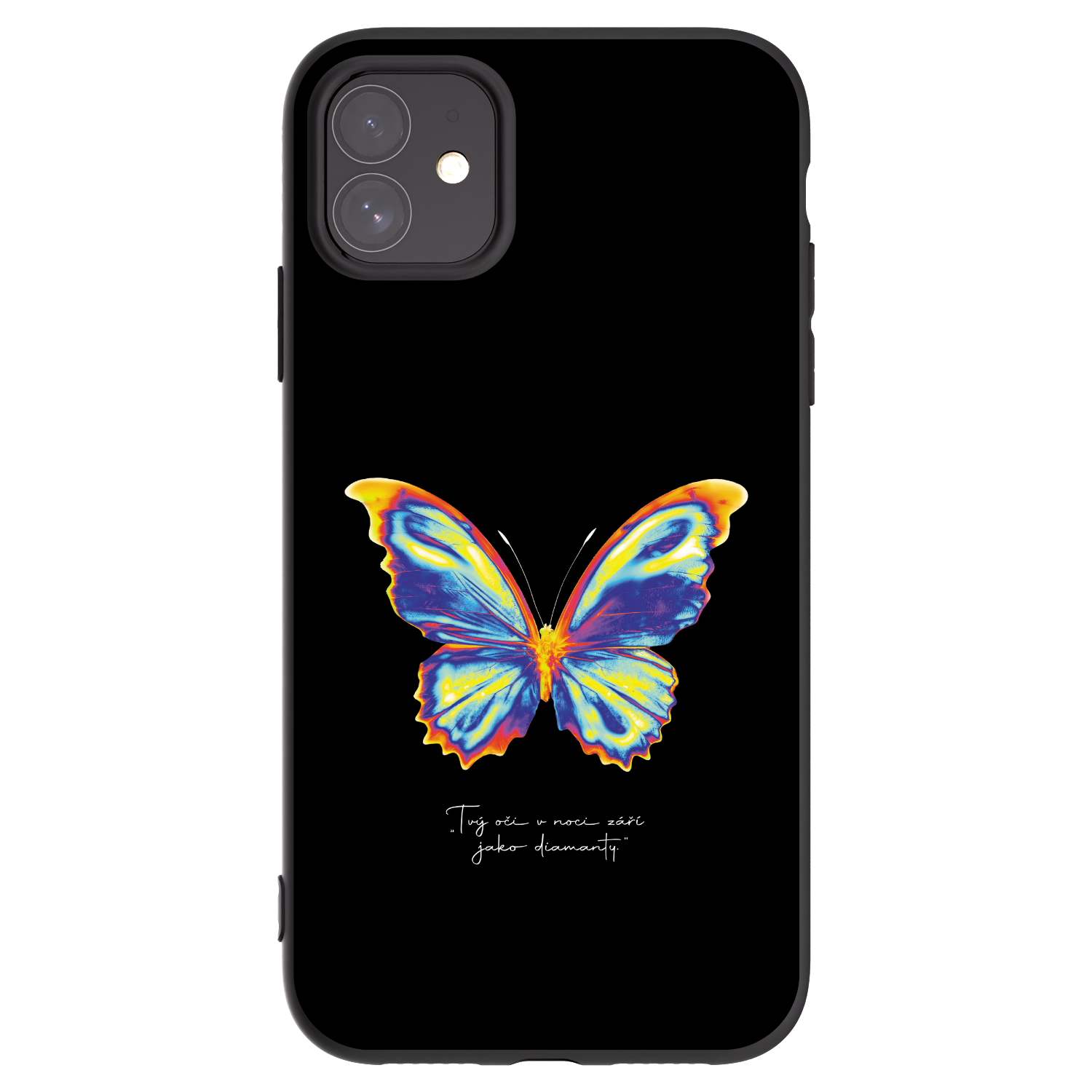 Picasee fekete szilikon tok az alábbi mobiltelefonokra Apple iPhone 11 - Diamanty Black