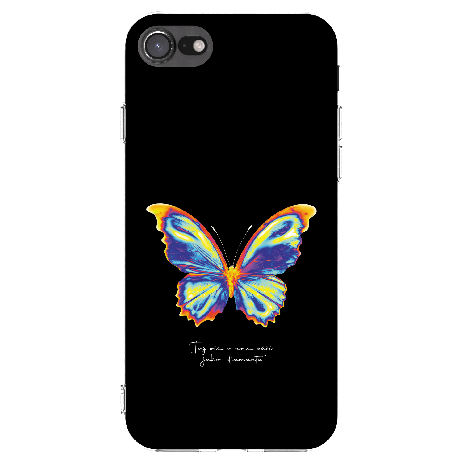 Picasee átlátszó szilikon tok az alábbi mobiltelefonokra Apple iPhone 8 - Diamanty Black