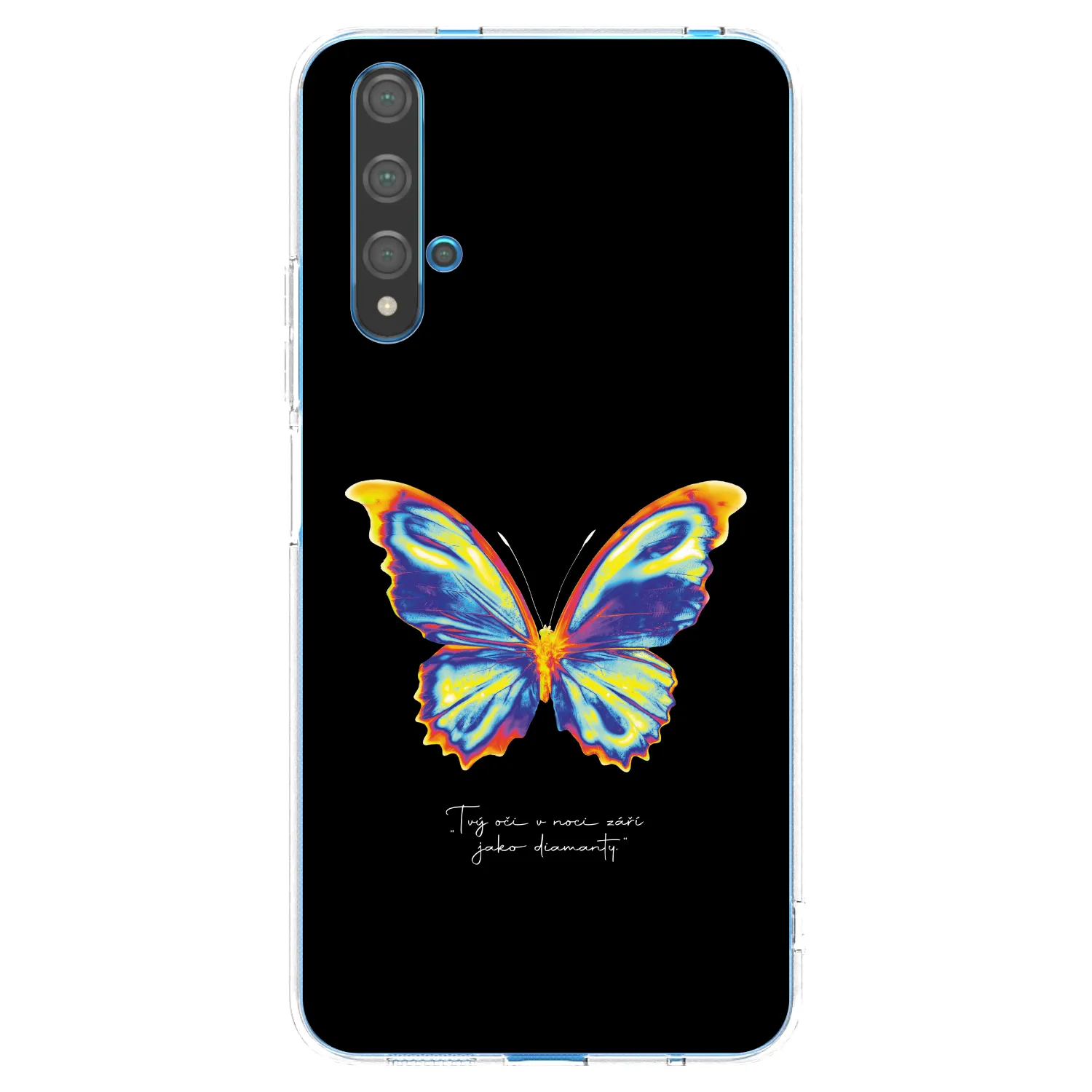 Picasee átlátszó szilikon tok az alábbi mobiltelefonokra Huawei Nova 5T - Diamanty Black