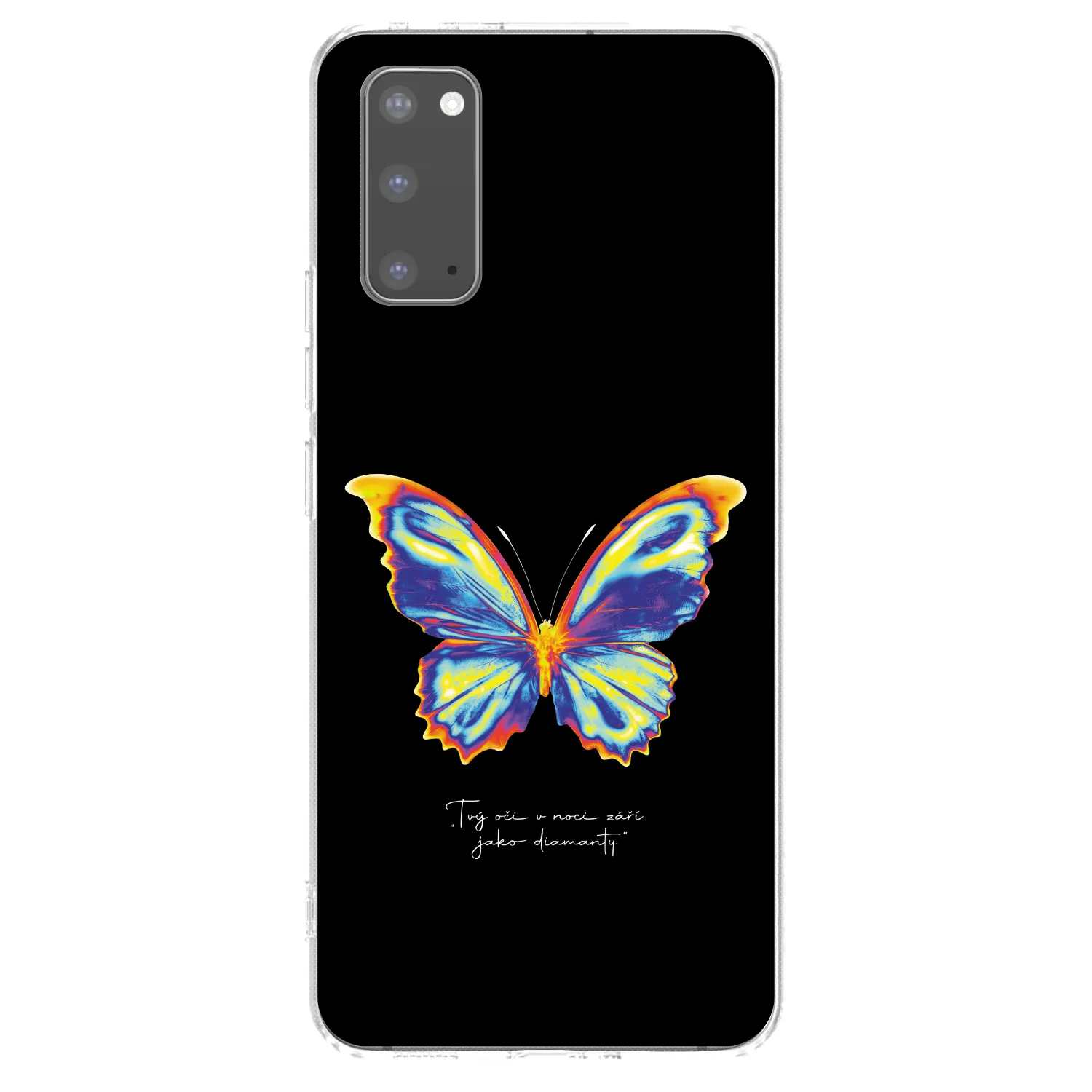 Picasee átlátszó szilikon tok az alábbi mobiltelefonokra Samsung Galaxy S20 G980F - Diamanty Black