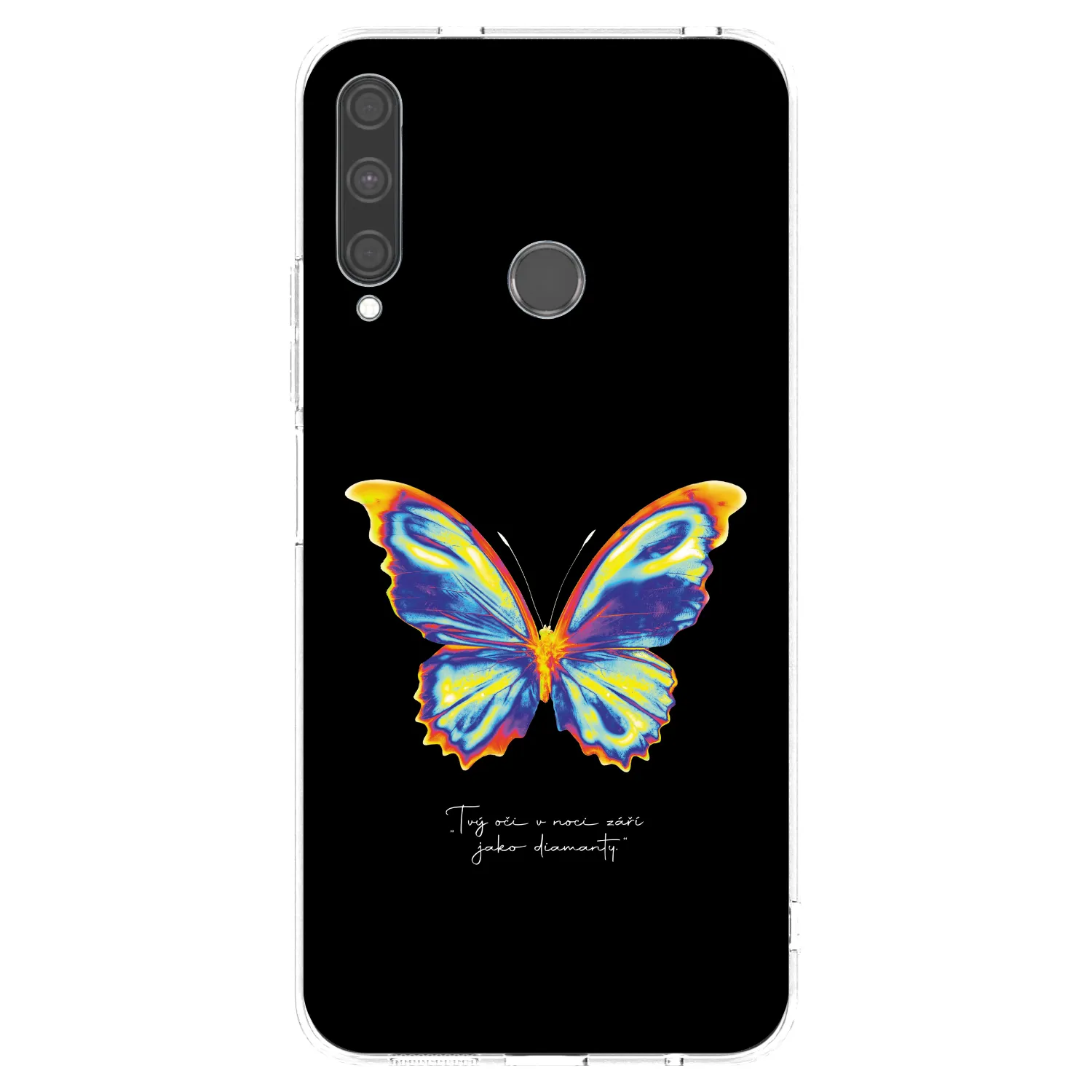 Picasee átlátszó szilikon tok az alábbi mobiltelefonokra Huawei P40 Lite E - Diamanty Black