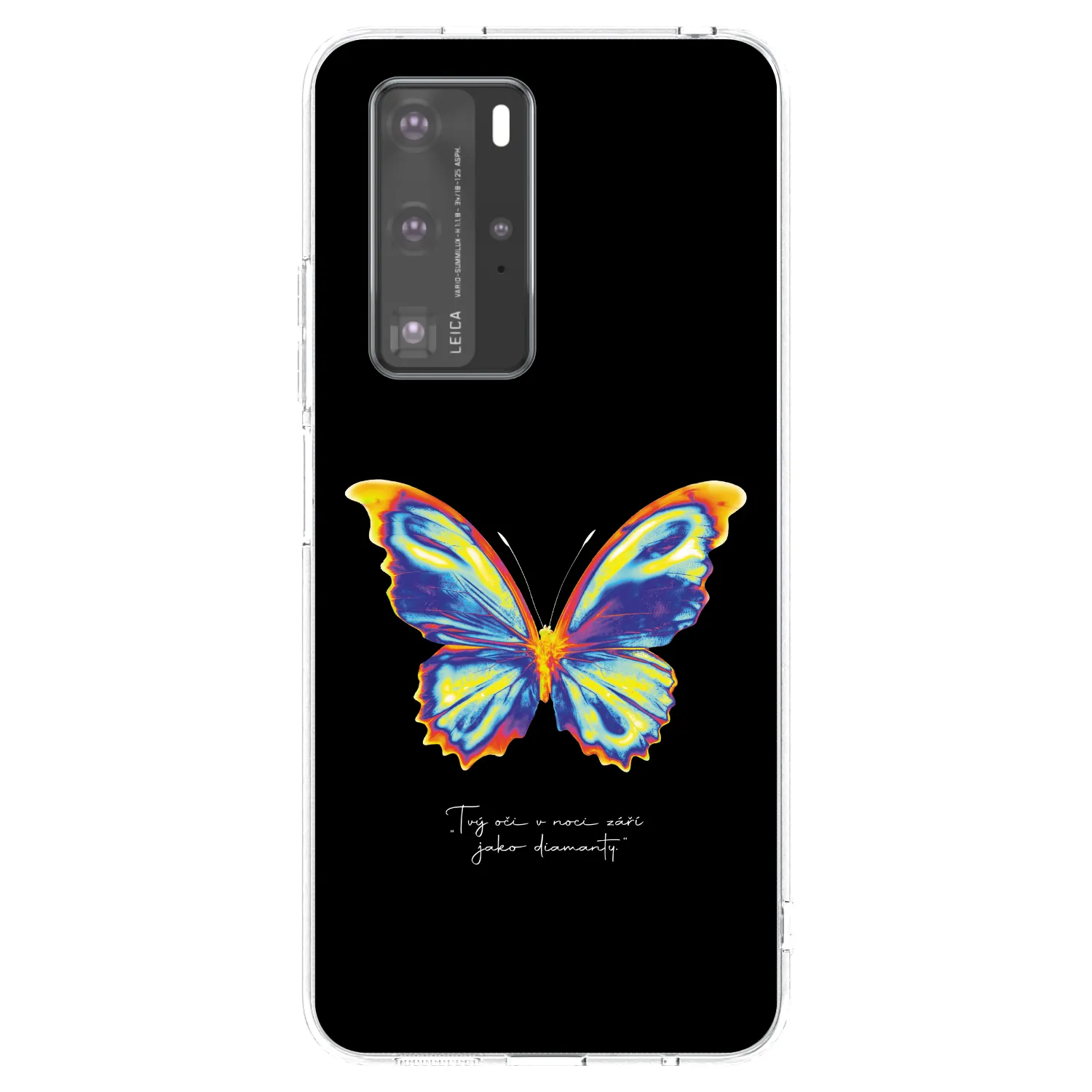 Picasee átlátszó szilikon tok az alábbi mobiltelefonokra Huawei P40 Pro - Diamanty Black