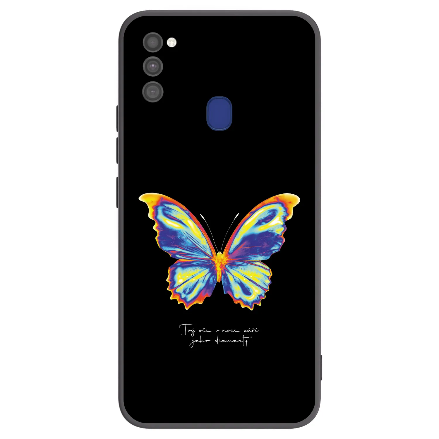 Picasee fekete szilikon tok az alábbi mobiltelefonokra Samsung Galaxy M21 M215F - Diamanty Black