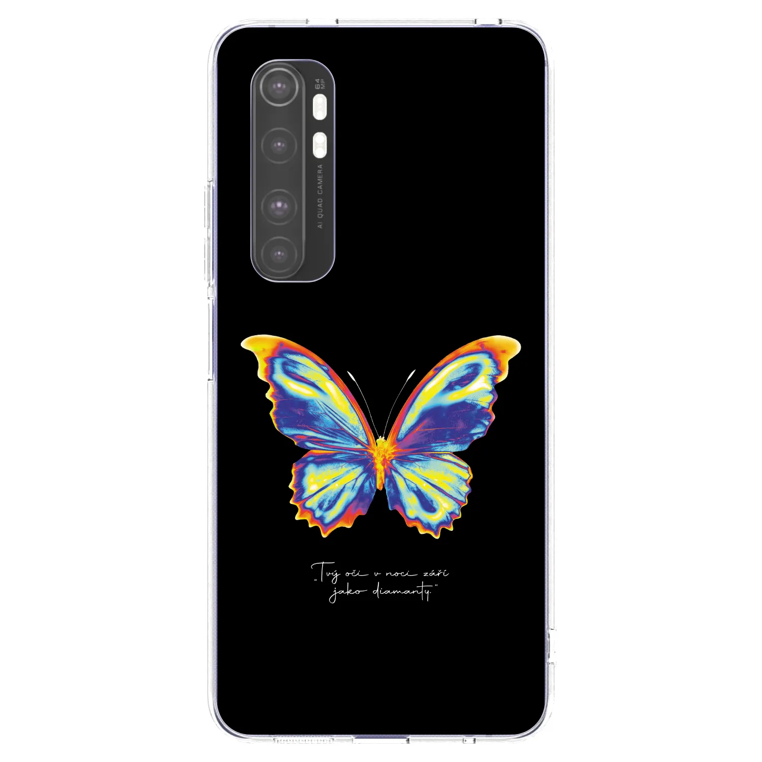 Picasee átlátszó szilikon tok az alábbi mobiltelefonokra Xiaomi Mi Note 10 Lite - Diamanty Black