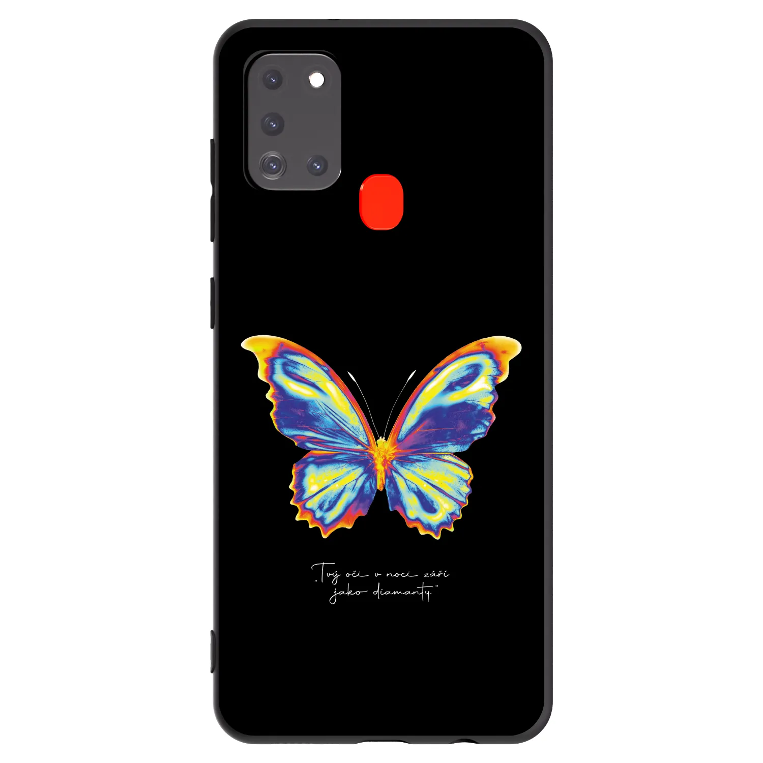 Picasee fekete szilikon tok az alábbi mobiltelefonokra Samsung Galaxy A21s - Diamanty Black