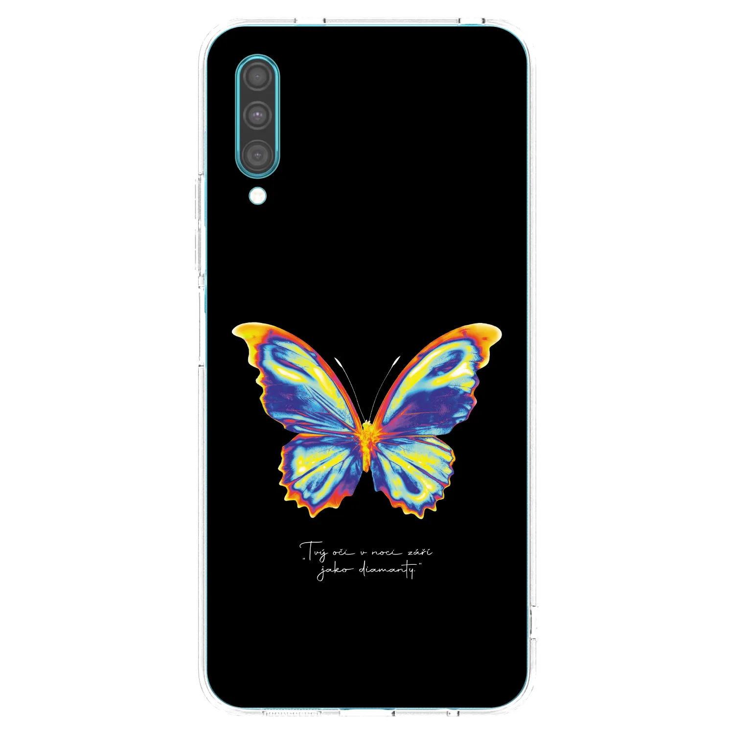 Picasee átlátszó szilikon tok az alábbi mobiltelefonokra Samsung Galaxy A30s A307F - Diamanty Black