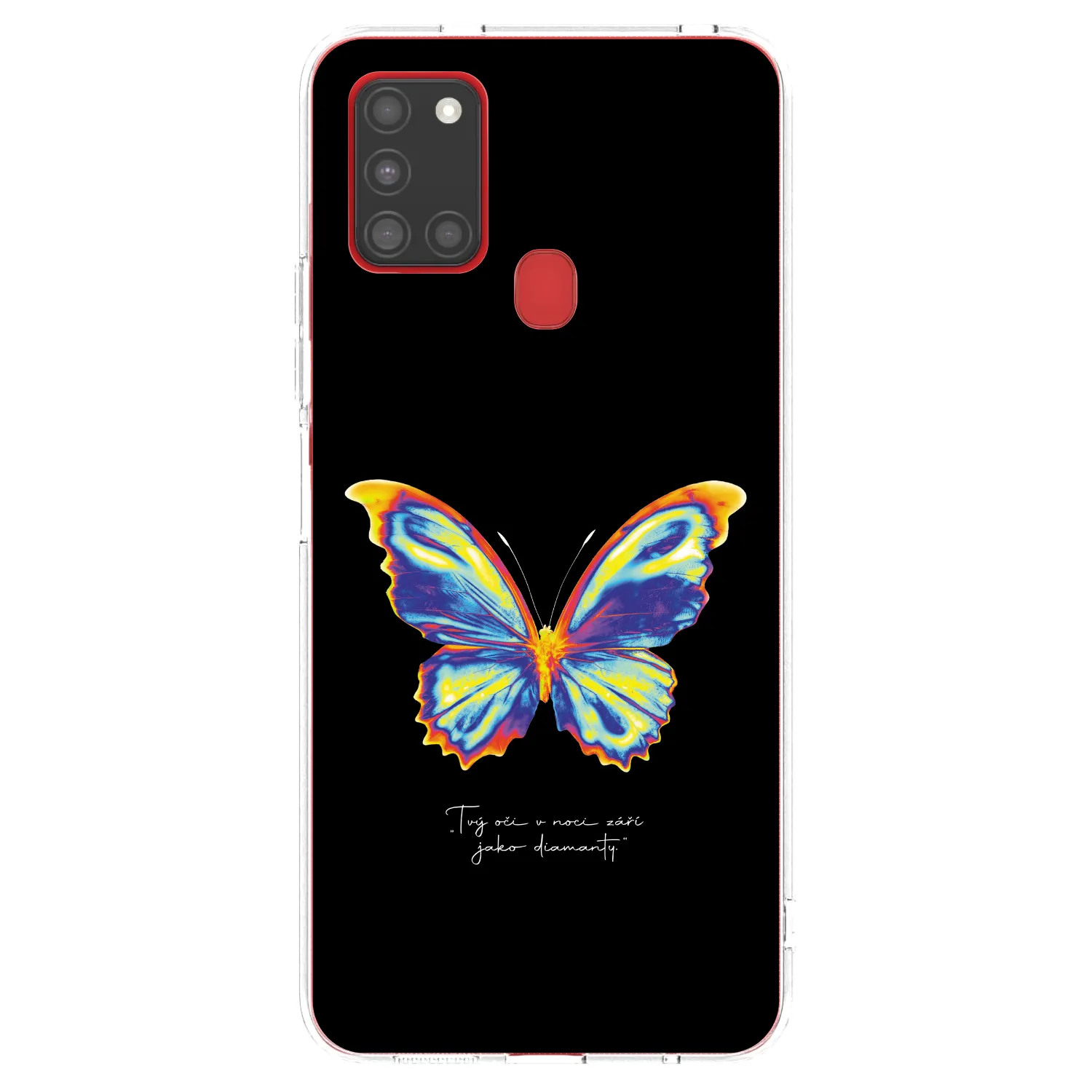 Picasee átlátszó szilikon tok az alábbi mobiltelefonokra Samsung Galaxy A21s - Diamanty Black