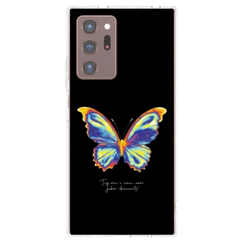 Picasee átlátszó szilikon tok az alábbi mobiltelefonokra Samsung Galaxy Note 20 Ultra - Diamanty Black