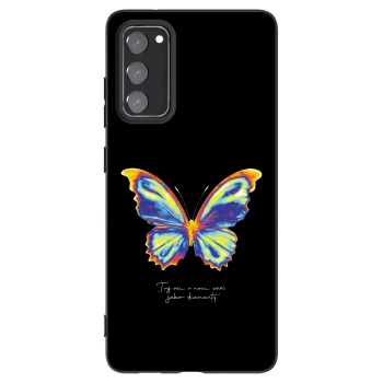 Picasee fekete szilikon tok az alábbi mobiltelefonokra Samsung Galaxy S20 FE - Diamanty Black