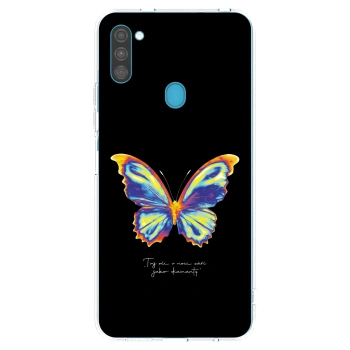 Picasee átlátszó szilikon tok az alábbi mobiltelefonokra Samsung Galaxy M11 - Diamanty Black