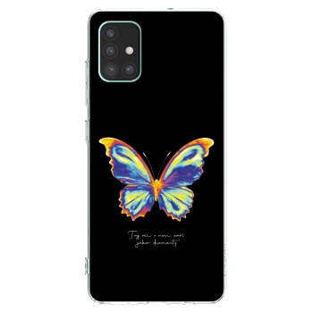 Picasee átlátszó szilikon tok az alábbi mobiltelefonokra Samsung Galaxy M51 M515F - Diamanty Black