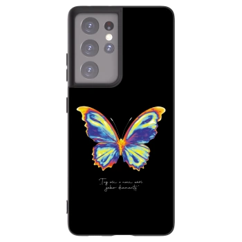 Picasee fekete szilikon tok az alábbi mobiltelefonokra Samsung Galaxy S21 Ultra 5G G998B - Diamanty Black