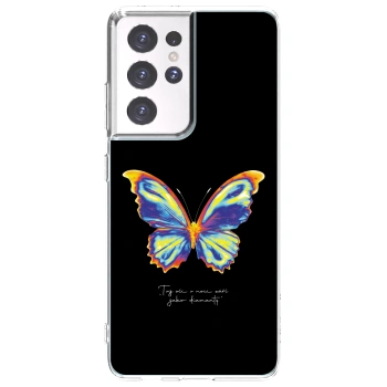 Picasee átlátszó szilikon tok az alábbi mobiltelefonokra Samsung Galaxy S21 Ultra 5G G998B - Diamanty Black