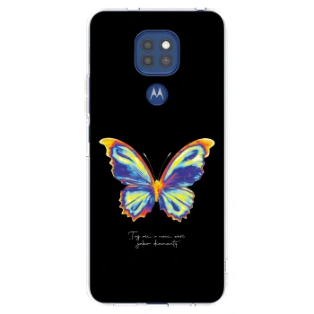 Picasee átlátszó szilikon tok az alábbi mobiltelefonokra Motorola Moto G9 Play - Diamanty Black