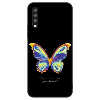 Szilikon tok erre a típusra Samsung Galaxy A70 A705F - Diamanty Black