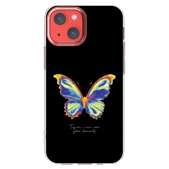 Picasee átlátszó szilikon tok az alábbi mobiltelefonokra Apple iPhone 13 mini - Diamanty Black