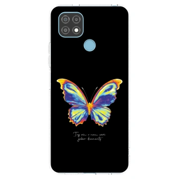 Picasee átlátszó szilikon tok az alábbi mobiltelefonokra Realme C21 - Diamanty Black