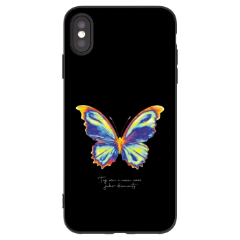 Picasee fekete szilikon tok az alábbi mobiltelefonokra Apple iPhone XS Max - Diamanty Black