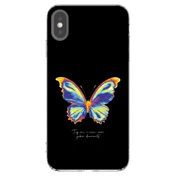 Picasee átlátszó szilikon tok az alábbi mobiltelefonokra Apple iPhone XS Max - Diamanty Black