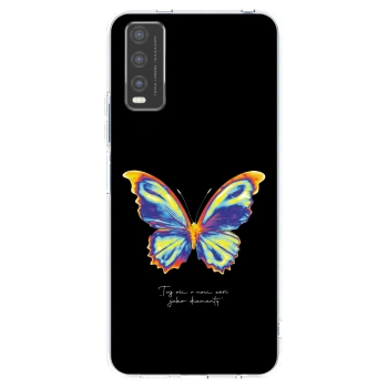 Picasee átlátszó szilikon tok az alábbi mobiltelefonokra Vivo Y20s - Diamanty Black