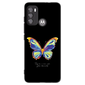 Picasee fekete szilikon tok az alábbi mobiltelefonokra Motorola Moto G60 - Diamanty Black