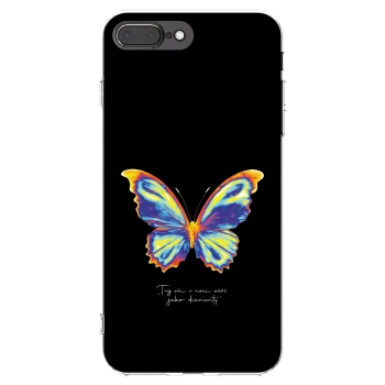Picasee átlátszó szilikon tok az alábbi mobiltelefonokra Apple iPhone 7 Plus - Diamanty Black