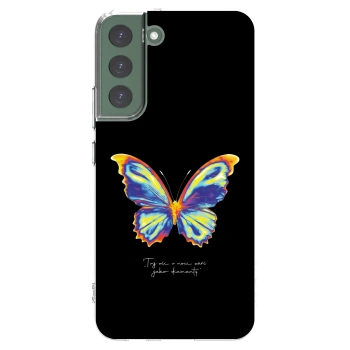 Picasee átlátszó szilikon tok az alábbi mobiltelefonokra Samsung Galaxy S22+ 5G - Diamanty Black