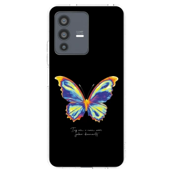 Picasee átlátszó szilikon tok az alábbi mobiltelefonokra Vivo V23 5G - Diamanty Black