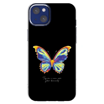 Picasee átlátszó szilikon tok az alábbi mobiltelefonokra Apple iPhone 14 Plus - Diamanty Black