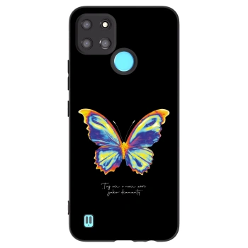 Picasee fekete szilikon tok az alábbi mobiltelefonokra Realme C21Y - Diamanty Black