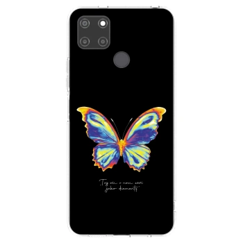 Picasee átlátszó szilikon tok az alábbi mobiltelefonokra Realme C21Y - Diamanty Black