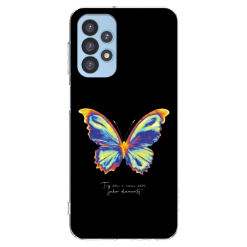 Picasee átlátszó szilikon tok az alábbi mobiltelefonokra Samsung Galaxy A23 A235F 4G - Diamanty Black