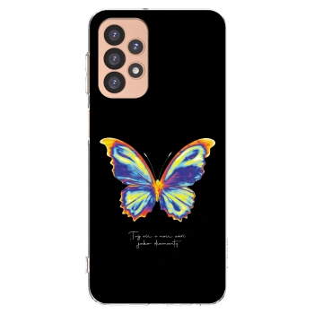 Picasee átlátszó szilikon tok az alábbi mobiltelefonokra Samsung Galaxy A23 A236B 5G - Diamanty Black