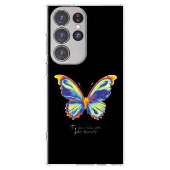 Picasee átlátszó szilikon tok az alábbi mobiltelefonokra Samsung Galaxy S23 Ultra 5G - Diamanty Black