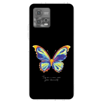 Picasee átlátszó szilikon tok az alábbi mobiltelefonokra Motorola Moto G72 - Diamanty Black