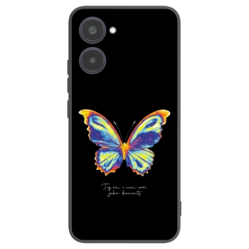Picasee fekete szilikon tok az alábbi mobiltelefonokra Realme 10 4G - Diamanty Black