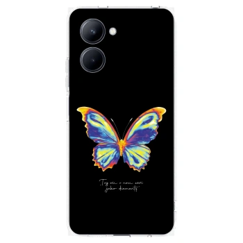 Picasee átlátszó szilikon tok az alábbi mobiltelefonokra Realme C33 (2023) - Diamanty Black