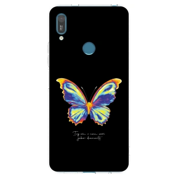 Picasee átlátszó szilikon tok az alábbi mobiltelefonokra Huawei Y7 2019 - Diamanty Black