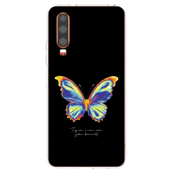 Picasee átlátszó szilikon tok az alábbi mobiltelefonokra Huawei P30 - Diamanty Black